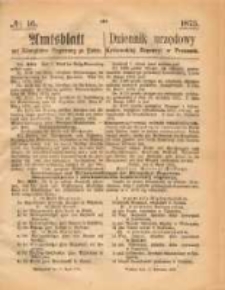 Amtsblatt der Königlichen Regierung zu Posen. 1873.04.17 Nro.16