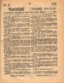 Amtsblatt der Königlichen Regierung zu Posen. 1873.04.24 Nro.17