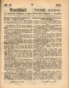 Amtsblatt der Königlichen Regierung zu Posen. 1873.07.03 Nro.27