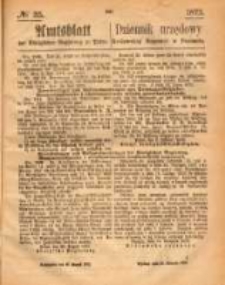 Amtsblatt der Königlichen Regierung zu Posen. 1873.08.28 Nro.35