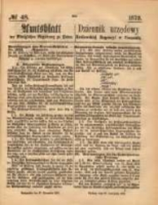 Amtsblatt der Königlichen Regierung zu Posen. 1873.11.27 Nro.48