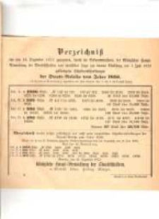 Verzeichniss der am 16.Dezember 1872 gezogenen ... der Staats-Anleihe vom Jahre 1856.