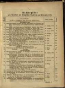 Sachregister ... pro 1873