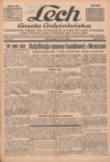 Lech.Gazeta Gnieźnieńska: codzienne pismo polityczne dla wszystkich stan&oacute;w. Dodatki: tygodniowy "Lechita" i powieściowy oraz dwutygodnik "Leszek" 1935.03.22 R.36 Nr68