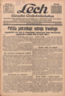 Lech.Gazeta Gnieźnieńska: codzienne pismo polityczne dla wszystkich stan&oacute;w. Dodatki: tygodniowy "Lechita" i powieściowy oraz dwutygodnik "Leszek" 1935.03.30 R.36 Nr75
