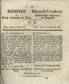 Amtsblatt der Königlichen Regierung zu Posen.1834.10.21 Nro.42