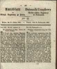 Amtsblatt der Königlichen Regierung zu Posen.1834.10.28 Nro.43