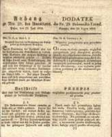 Anhang zu Nro 29 zum Amtsblattes, Posen, den 22. Juli 1834.