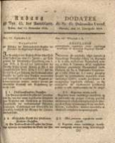 Anhang zu Nro 45 zum Amtsblattes, Posen, den 11. November 1834.