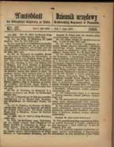 Amtsblatt der Königlichen Regierung zu Posen. 1868.07.07 Nro. 27