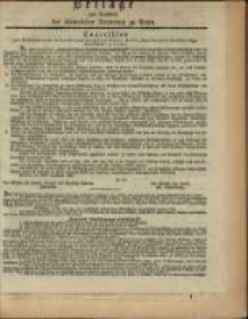 Beilage zum Amtsblatt der Königlichen Regierung zu Posen