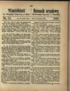 Amtsblatt der Königlichen Regierung zu Posen. 1868.08.25 Nro. 34
