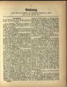 Anhang zu Nr 39. des Amtsblatts der Königlichen Regierung zu Posen