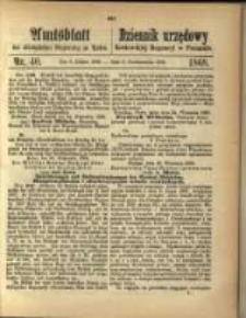 Amtsblatt der Königlichen Regierung zu Posen. 1868.09.29 Nro. 40