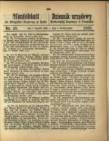 Amtsblatt der Königlichen Regierung zu Posen. 1868.12.01 Nro. 48