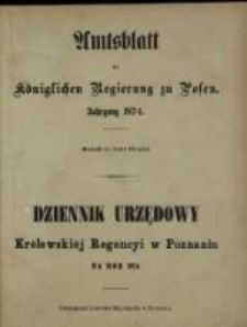 Amtsblatt der Königlichen Regierung zu Posen. 1874.01.01 Nr 1