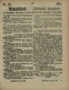 Amtsblatt der Königlichen Regierung zu Posen. 1874.04.02 Nr 14