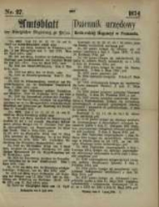Amtsblatt der Königlichen Regierung zu Posen. 1874.07.02 Nr 27