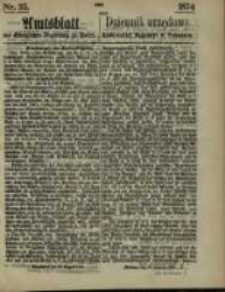 Amtsblatt der Königlichen Regierung zu Posen. 1874.08.27 Nr 35