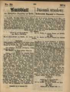 Amtsblatt der Königlichen Regierung zu Posen. 1874.09.24 Nr 39