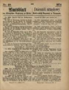 Amtsblatt der Königlichen Regierung zu Posen. 1874.10.01 Nr 40