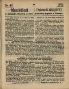 Amtsblatt der Königlichen Regierung zu Posen. 1874.10.15 Nr 42