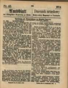 Amtsblatt der Königlichen Regierung zu Posen. 1874.10.22 Nr 43