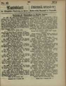 Amtsblatt der Königlichen Regierung zu Posen. 1874.11.05 Nr 45
