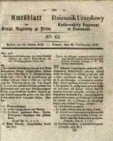 Amtsblatt der Königlichen Regierung zu Posen. 1835.10.20 Nro.42