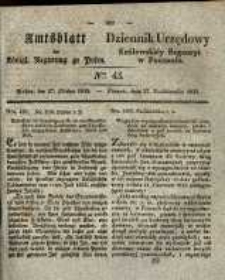 Amtsblatt der Königlichen Regierung zu Posen. 1835.10.27 Nro.43