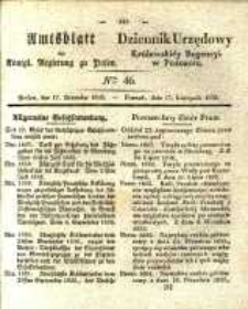Amtsblatt der Königlichen Regierung zu Posen. 1835.11.17 Nro.46