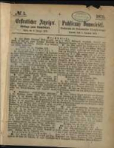 Oeffentlicher Anzeiger. 1872.01.02 Nro.1