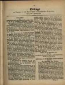 Beilage zu Nummer 1. des Amtsblattes der Königlichen Regierung zu Posen, den 2 Januar 1872
