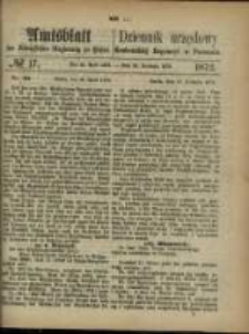 Amtsblatt der Königlichen Regierung zu Posen. 1872.04.23 Nro.17