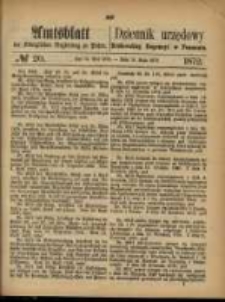 Amtsblatt der Königlichen Regierung zu Posen. 1872.05.14 Nro.20