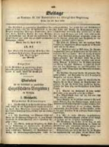 Beilage zum Amtsblatt der Königlichen Regierung Posen