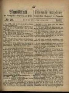 Amtsblatt der Königlichen Regierung zu Posen. 1872.07.09 Nro.28