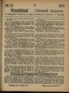 Amtsblatt der Königlichen Regierung zu Posen. 1872.08.29 Nro.35