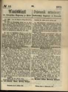 Amtsblatt der Königlichen Regierung zu Posen. 1872.10.31 Nro.44