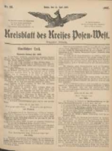 Kreisblatt des Kreises Posen-West 1907.07.11 Jg.19 Nr28