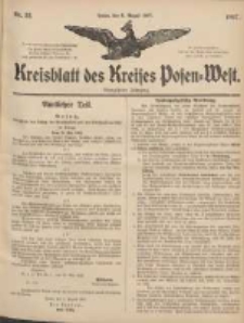 Kreisblatt des Kreises Posen-West 1907.08.08 Jg.19 Nr32