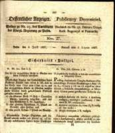 Oeffentlicher Anzeiger. 1827.07.03 Nro.27