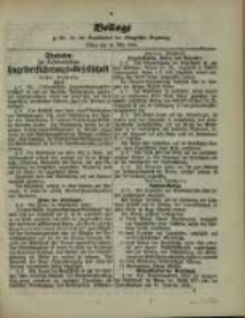 Beilage zu Nr 20. Des Amtsblattes der Königlichen Regierung. Posen, den 14. Mai 1874.