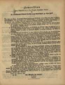 Koncession zum Geschäftsbetrieb in den Königl. Preußischen Staaten für die Continental=Lebens=Versicherungs=Gesellschaft zu New York.