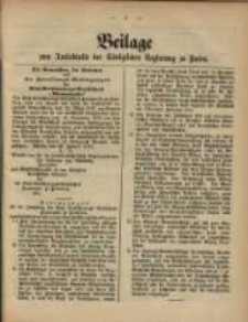 Beilage zum Amtsblatte der Königlichen Regierung zu Posen.