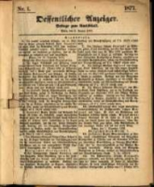 Oeffentlicher Anzeiger. 1877.01.03 Nro.1