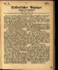 Oeffentlicher Anzeiger. 1877.01.10 Nro.2