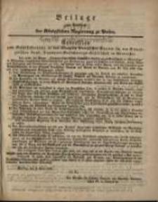 Beilage zum Amtsblatt der Königlichen Regierung zu Posen