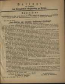 Beilage zum Amtsblatt der Königlichen Regierung zu Posen. Concession ... für die Nord-Britische und merkantile Versicherungs-Gesellschaft ... zu Edinburg und London.