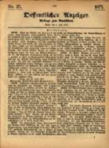 Oeffentlicher Anzeiger. 1877.07.04 Nro.27